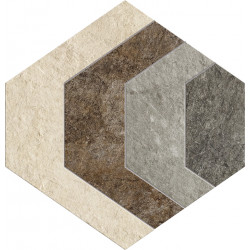 Cercom Absolute Stone Mosaico Esagona S/2 mix 28.7x29.9 Nat. Ret. Gat.1